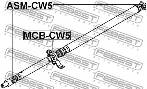 Купить запчасть FEBEST - ASM-CW5 Крестовина карданного вала 22x57 ASM-CW5
