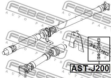 Купить запчасть FEBEST - AST-J200 Крестовина карданного вала AST-J200