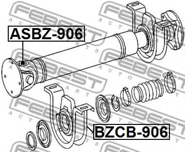 Купить запчасть FEBEST - BZCB-906 Подшипник опоры карданного вала MERCEDES SPRINTER (906), VW CRAFTER BZCB-906