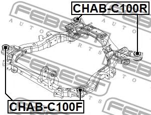 Купить запчасть FEBEST - CHAB-C100R Сайлентблок подрамника задний OPEL ANTARA 06- CHAB-C100R