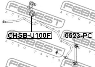 Купить запчасть FEBEST - CHSB-U100F Втулка стабилизатора CHEVROLET VIVANT 2004-2007 CHSB-U100F