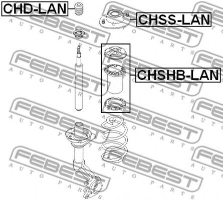 Купить запчасть FEBEST - CHSS-LAN Опора амортизатора CHEVROLET LANOS (T100) 1997-2002 CHSS-LAN