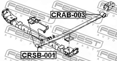 Купить запчасть FEBEST - CRAB-003 Втулка рессоры DODGE CARAVAN IV 2001-2007 CRAB-003