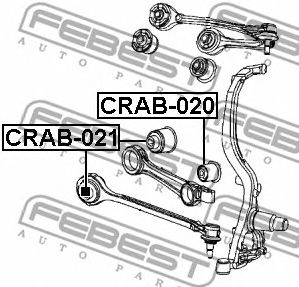 Купить запчасть FEBEST - CRAB-021 Сайлентблок передн поеречн тяги CHRYSLER 300C 2004- CRAB-021