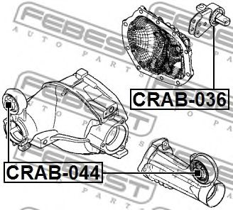 Купить запчасть FEBEST - CRAB-044 Сайлентблок опоры дифференциала CRAB-044