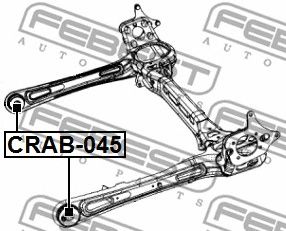 Купить запчасть FEBEST - CRAB-045 Сайлентблок задней балки CRAB-045