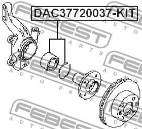 Купить запчасть FEBEST - DAC37720037-KIT Подшипник ступицы DAC37720037-KIT