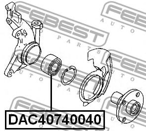 Купить запчасть FEBEST - DAC40740040 Подшипник ступицы передний MAZDA 323 94-00 DAC40740040