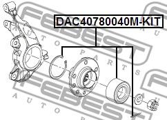 Купить запчасть Febest - DAC40780040MKIT Подшипник ступицы колеса перед прав/лев OPEL MOKKA J13 2013-/40*78*40 ММ