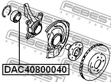 Купить запчасть FEBEST - DAC40800040 Подшипник ступицы передний MITSUBISHI LANCER (CS) DAC40800040