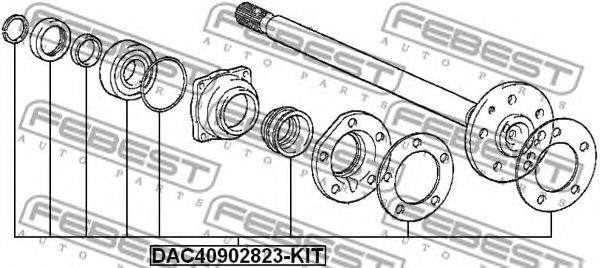 Купить запчасть FEBEST - DAC40902823-KIT Подшипник ступицы DAC40902823-KIT