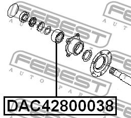 Купить запчасть FEBEST - DAC42800038 Подшипник ступицы DAC42800038