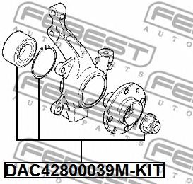 Купить FEBEST - DAC42800039MKIT Подшипник ступицы колеса (ремкомплект)  перед прав/лев RENAULT DUSTER 2011-/42*80*39
