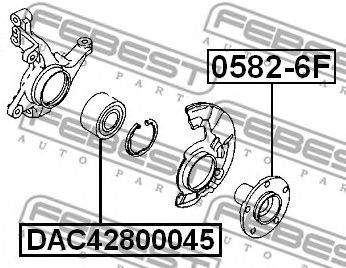 Купить запчасть FEBEST - DAC42800045 Подшипник ступицы передний MAZDA 3 (BK), 6 (GG) DAC42800045