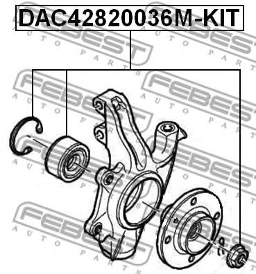 Купить запчасть FEBEST - DAC42820036M-KIT Подшипник ступицы DAC42820036M-KIT