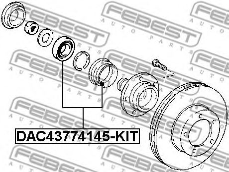 Купить запчасть FEBEST - DAC43774145-KIT Подшипник ступицы DAC43774145-KIT