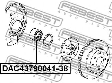 Купить FEBEST - DAC4379004138 Подшипник ступицы колеса  перед прав/лев HONDA CIVIC EU/EP/ES 2001-2006/43*79*38*41 ММ