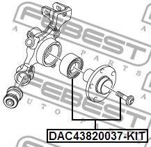 Купить запчасть FEBEST - DAC43820037-KIT Подшипник ступицы DAC43820037-KIT