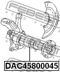 Купить FEBEST - DAC45800045 Подшипник ступицы колеса  перед прав/лев VOLKSWAGEN TRANSPORTER/MULTIVAN T4 1990-2003/45*80*45 ММ