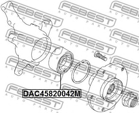 Купить запчасть FEBEST - DAC45820042M Подшипник ступицы передний 45X82X42 FORD FOCUS III CB8 2011- DAC45820042M