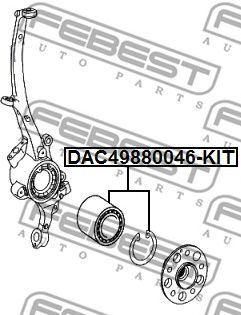 Купить запчасть FEBEST - DAC49880046-KIT Подшипник ступицы передний MERCEDES E-CLASS 211 4 MATIC 2002-2009 DAC49880046-KIT