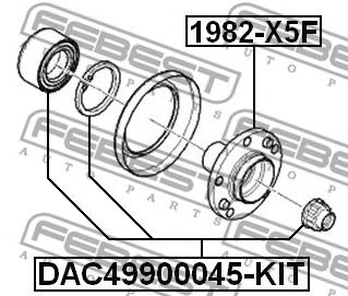 Купить запчасть FEBEST - DAC49900045-KIT Подшипник ступицы DAC49900045-KIT