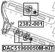 Купить запчасть FEBEST - DAC51960050M-KIT Подшипник ступицы DAC51960050M-KIT