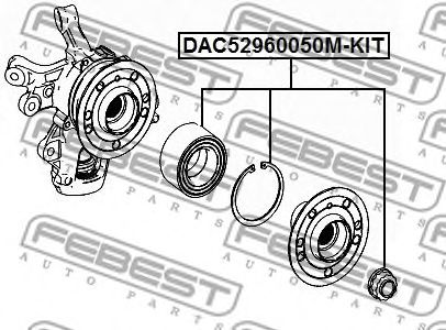 Купить запчасть FEBEST - DAC52960050M-KIT Подшипник ступицы задний 52х96х50 MERCEDES BENZ ML 166 2011- DAC52960050M-KIT
