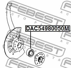 Купить запчасть FEBEST - DAC54980050M Подшипник ступицы передний 54х98х50 MERCEDES BENZ ML 164 2004-2011 DAC54980050M