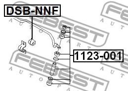 Купить запчасть FEBEST - DSB-NNF Втулка стабилизатора передняя DAEWOO NEXIA NEW 09- DSB-NNF