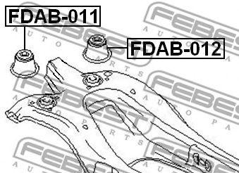 Купить запчасть FEBEST - FDAB-012 Сайлентблок задн балки задний FORD MONDEO GE 2000-2007 FDAB-012