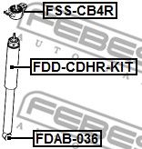 Купить запчасть FEBEST - FDAB-036 Сайлентблок задн амортизатора FORD FOCUS 2011- FDAB-036