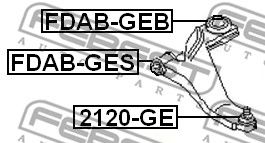 Купить запчасть FEBEST - FDAB-GES Сайлентблок рычага передний FORD MONDEO GE 2000-2007 FDAB-GES