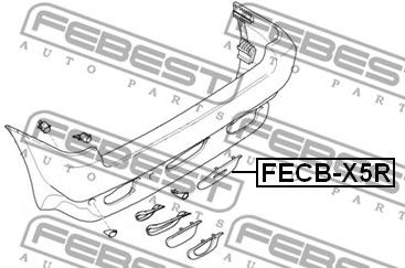 Купить запчасть FEBEST - FECB-X5R Заглушка буксировочного крюка FECB-X5R
