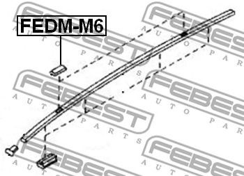 Купить запчасть FEBEST - FEDMM6 Заглушка в молдинг крыши MAZDA 3 BK 2003-2008