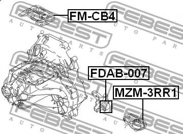 Купить запчасть FEBEST - FM-CB4 Опора двигателя левая FORD FOCUS II CB4 2008­2011 FM-CB4