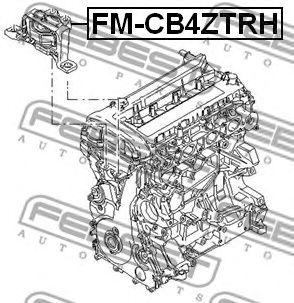 Купить запчасть FEBEST - FM-CB4ZTRH Опора двигателя правая FORD FOCUS II CB4 2008­-2011 FM-CB4ZTRH