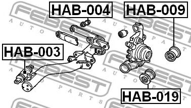 Купить запчасть Febest - HAB009 Сайлентблок цапфы зад прав/лев HONDA CIVIC EU/EP/ES 2001-2006
