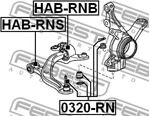 Купить запчасть FEBEST - HAB-RNS Сайлентблок HAB-RNS