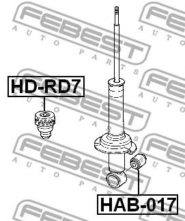 Купить запчасть FEBEST - HD-RD7 Отбойник амортизатора HD-RD7