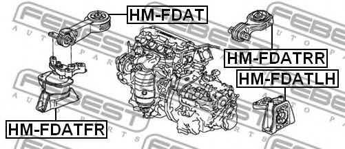 Купить запчасть FEBEST - HM-FDATFR Опора двигателя передняя (гидравл) HONDA CIVIC FD 2006-2012 HM-FDATFR