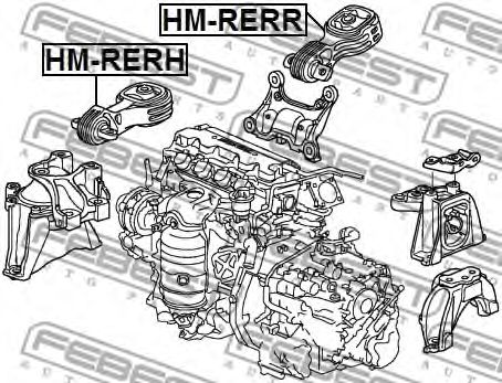 Купить запчасть Febest - HMRERH Подушка двигателя прав HONDA CR-V RE7 2008-2011 [EU]