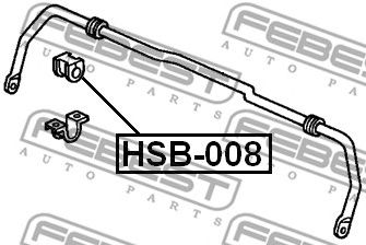 Купить запчасть Febest - HSB008 Втулка стабилизатора зад прав/лев HONDA CR-V RD1/RD2 1997-2001/D=17 ММ