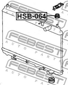 Купить запчасть FEBEST - HSB-064 Опора радиатора HSB-064