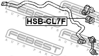 Купить запчасть Febest - HSBCL7F Втулка стабилизатора перед прав/лев HONDA ACCORD CL# 2002-2008/D=26.5 ММ