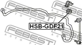 Купить запчасть Febest - HSBGDF21 Втулка стабилизатора перед прав/лев HONDA JAZZ/FIT GD# 2002-2008/D=21 ММ