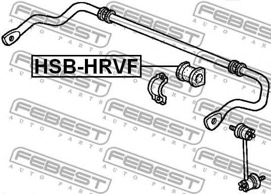 Купить запчасть Febest - HSBHRVF Втулка стабилизатора перед прав/лев HONDA HR-V GH1/GH2/GH3/GH4 1998-2005/D=26.5 ММ