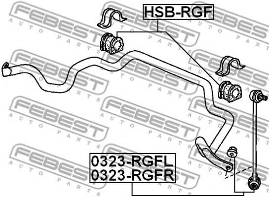 Купить запчасть Febest - HSBRGF Втулка стабилизатора перед прав/лев HONDA STEP WGN RG1/RG2/RG3/RG4 2005-2009/D=24 ММ