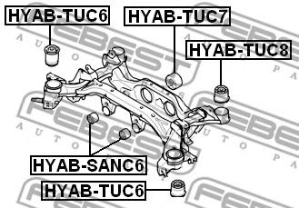 Купить запчасть FEBEST - HYAB-SANC6 Опора дифференциала HYUNDAI SANTA FE 06- HYAB-SANC6