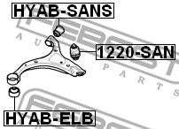 Купить запчасть FEBEST - HYAB-SANS Сайлентблок рычага задний HYUNDAI SANTA FE II/III, KIA SORENTO 09- HYAB-SANS